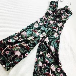 Tropical Wide Leg Jumpsuit